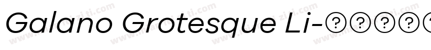Galano Grotesque Li字体转换